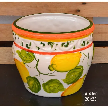 Picture A small ceramic flower pot from Italy