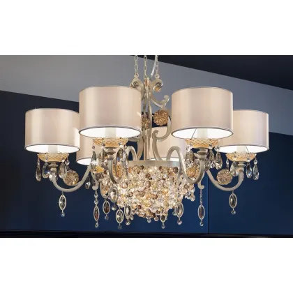 Picture A beautiful classic chandelier with six lampshades