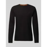 Zdjęcie Bluzka o kroju regular fit z długim rękawem i wyhaftowanym logo model ‘TEMPESTO’