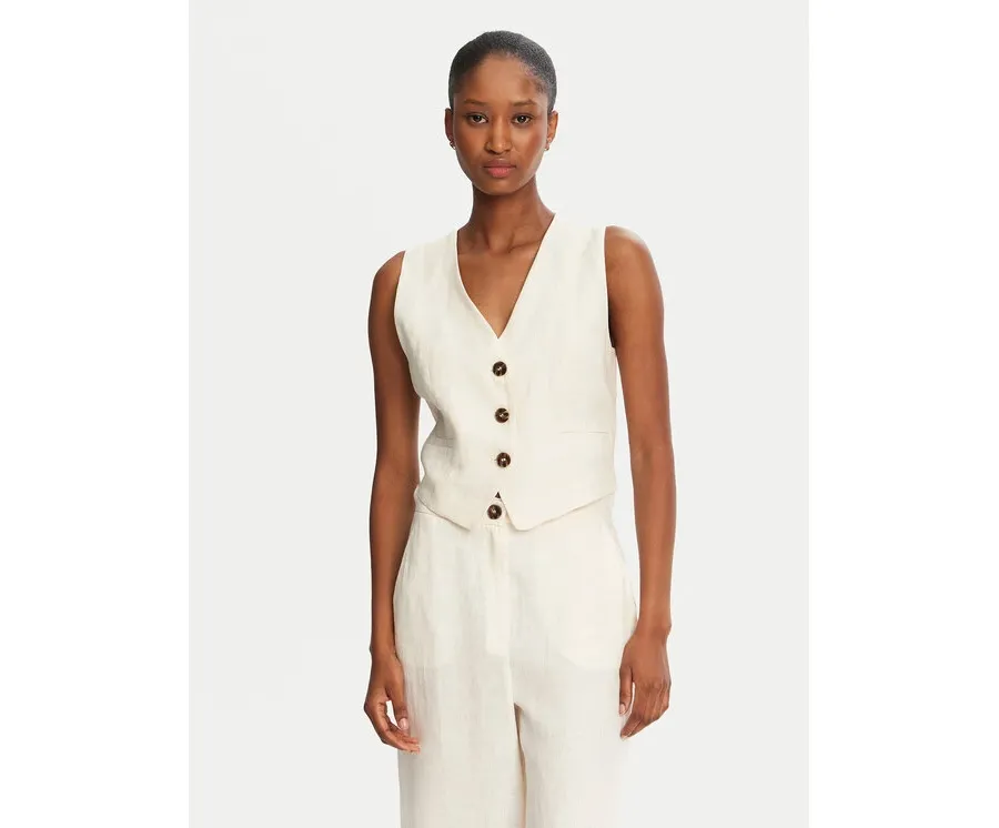 obrazek 1 Marella Kamizelka Anemone 2515151012 Écru Regular Fit