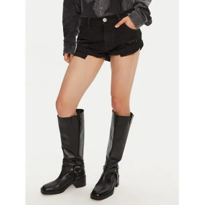 Zdjęcie One Teaspoon Szorty jeansowe Bandit 22620C Czarny Relaxed Fit