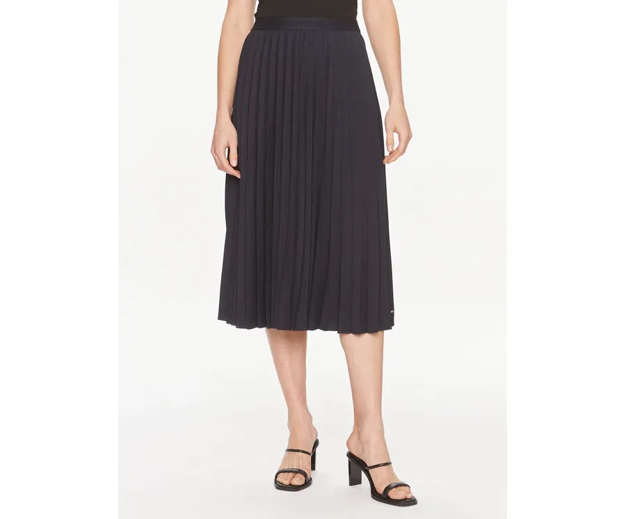 obrazek 1 Tommy Hilfiger Spódnica plisowana Fluid WW0WW41793 Granatowy Regular Fit