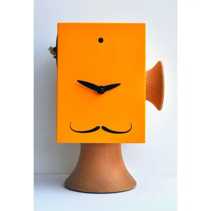 Picture Orange decorative cuckoo clock for the desk