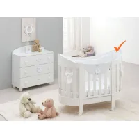Picture Charming white round baby bed - Italbaby