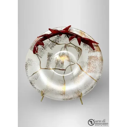 Zdjęcie Oryginalny szklany spodek z Murano Coral