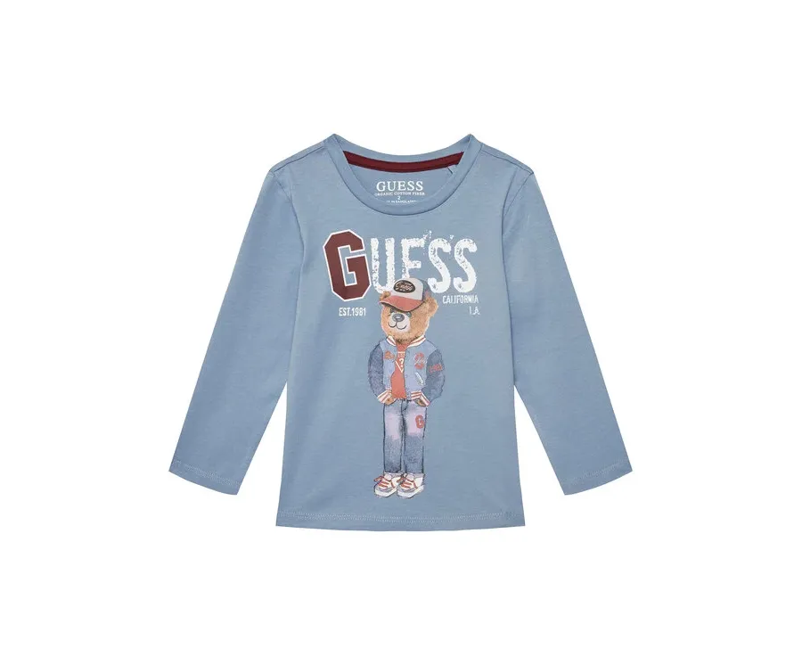 obrazek 1 Guess Bluzka N5YI23 K8HM4 Niebieski Regular Fit
