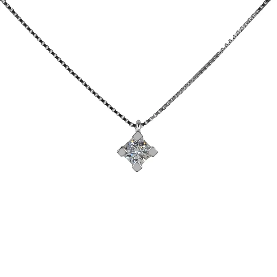 obrazek 1 Stylowy naszyjnik Punto Luce z subtelnym diamentem