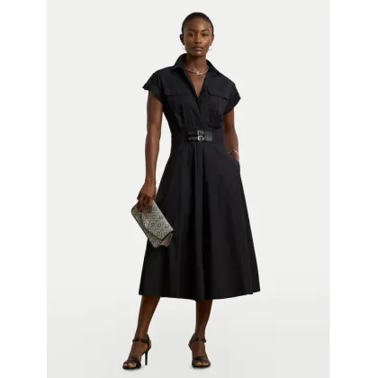 Zdjęcie LAUREN RALPH LAUREN Sukienka koszulowa 200973594001 Czarny Regular Fit