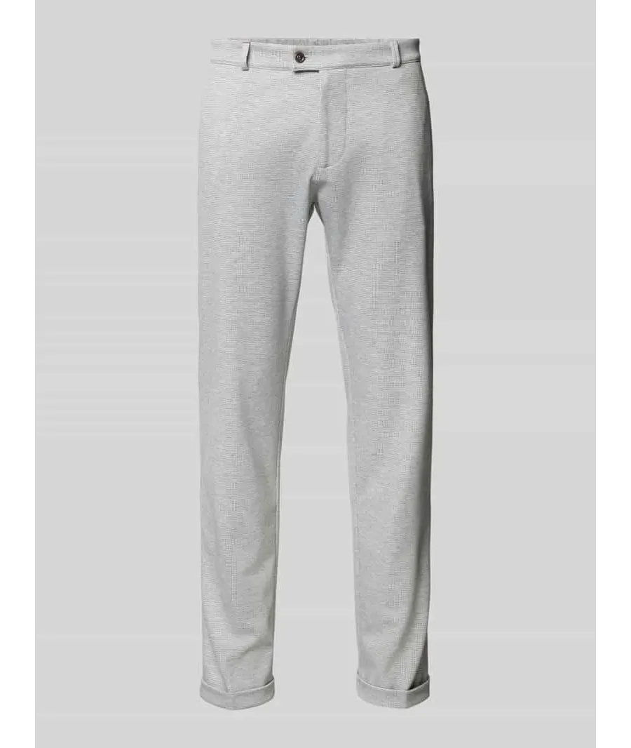 obrazek 1 Spodnie do garnituru o kroju slim fit ze szlufkami na pasek model ‘Clow’