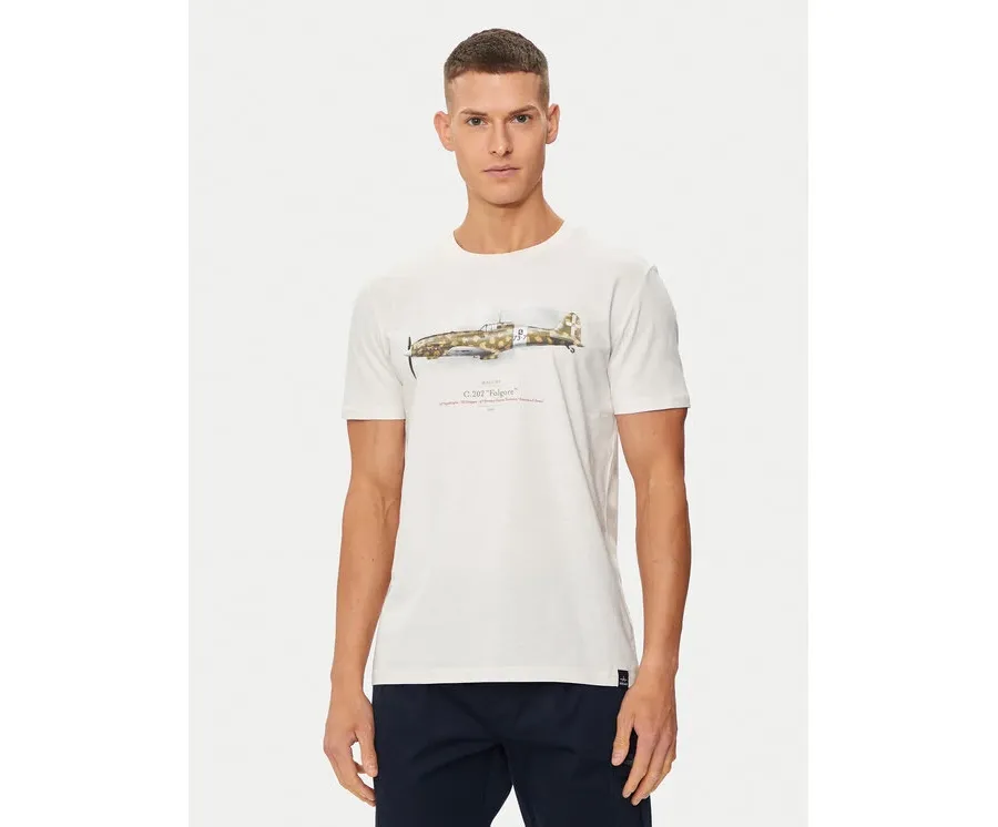obrazek 1 Aeronautica Militare T-Shirt 241TS2256J607 Biały Regular Fit