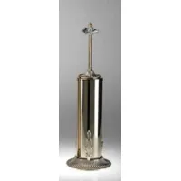 Picture Luxurious toilet brush in polished gold-plated brass with Swarovski crystal - Il Paralume Marina