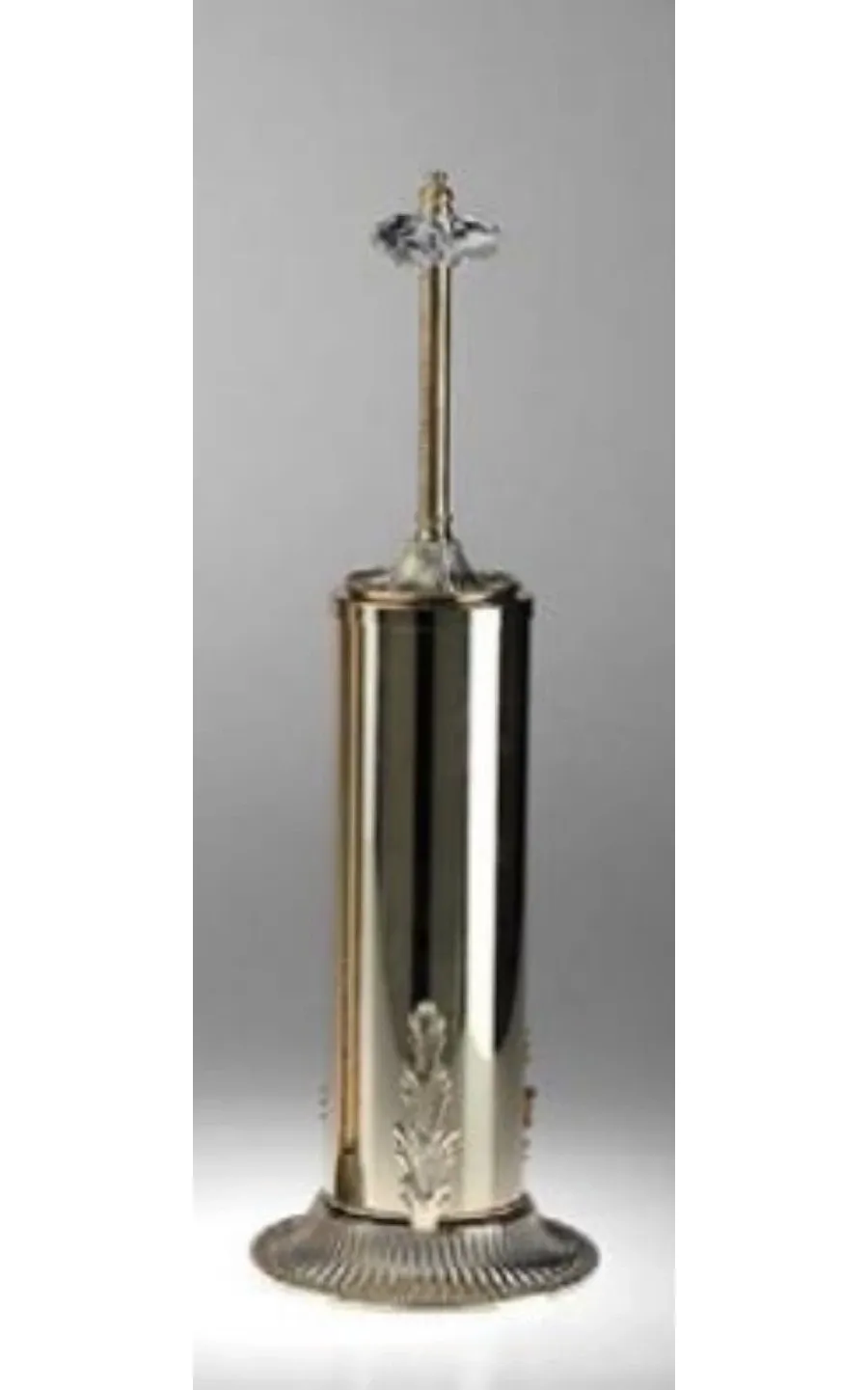 obrazek 1 Luksusowa szczotka toaletowa z polerowanego złoconego i diamentowego mosiądzu z kryształem Swarovskiego - Il Paralume Marina