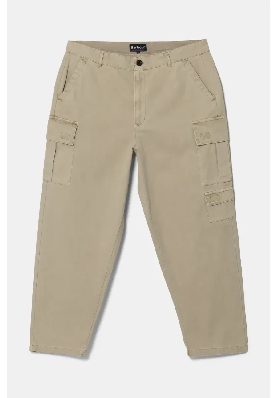 obrazek 1 Barbour spodnie bawełniane kolor beżowy proste MTR0754GY35