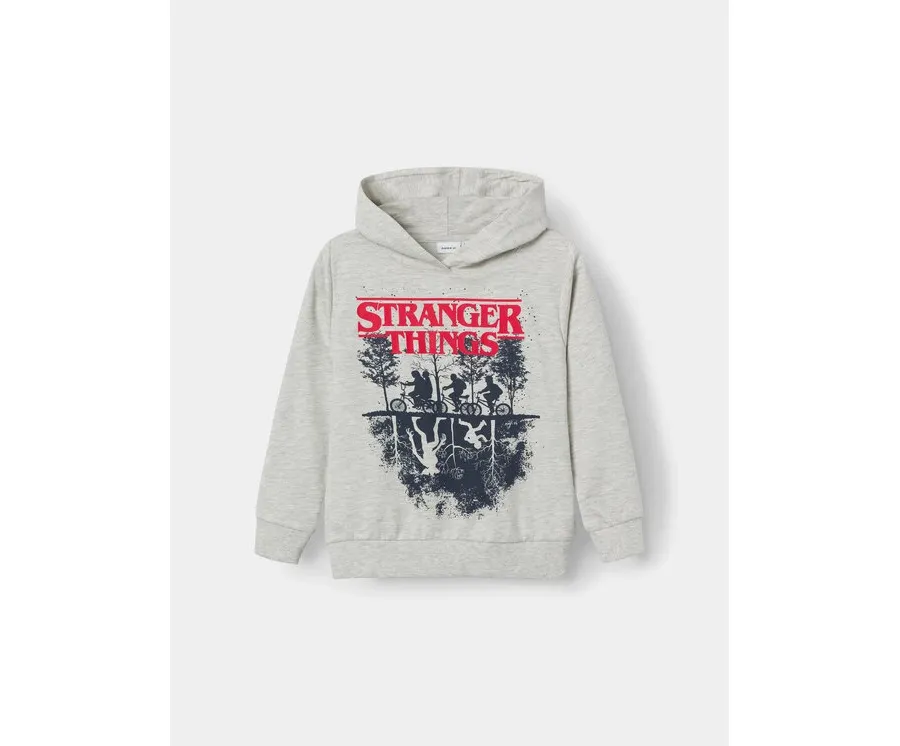 obrazek 1 NAME IT Bluza STRANGER THINGS 13227984 Szary Regular Fit