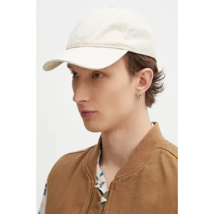 Zdjęcie Drôle de Monsieur czapka z daszkiem La Casquette Drule Lin kolor beżowy gładka G-CP168-LI008-LBG