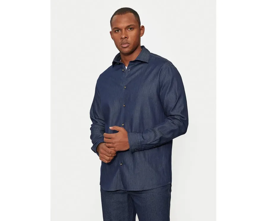 obrazek 1 Selected Homme Koszula jeansowa 16091061 Granatowy Regular Fit