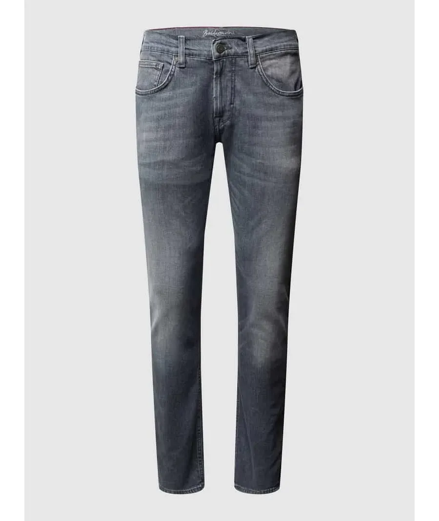 obrazek 1 Jeansy o kroju straight fit z dodatkiem streczu model ‘John’