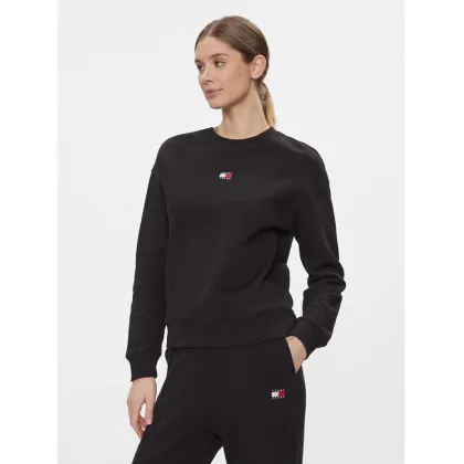 Zdjęcie Tommy Jeans Bluza Badge DW0DW17325 Czarny Relaxed Fit