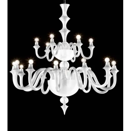 Picture Charming white ceramic chandelier