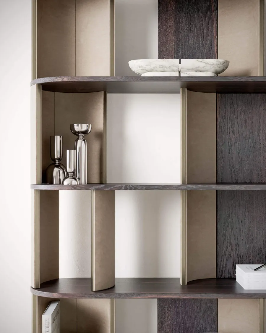 obrazek 11 Stylowa włoska biblioteczka do salonu lub gabinetu - w stylu modernistycznym