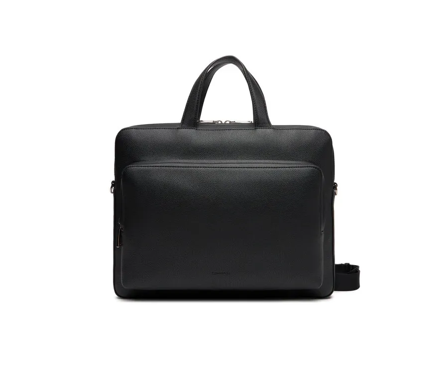 obrazek 1 Calvin Klein Torba na laptopa Micro Pebble Slim Briefcase 36 LV04D3012G Czarny