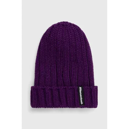 Zdjęcie Manastash czapka 90'S Logo Beanie Ii kolor fioletowy z grubej dzianiny 7923974005