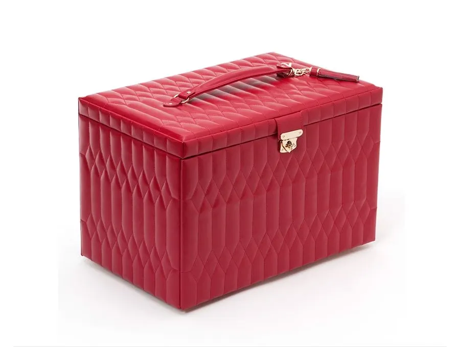 obrazek 3 Szkatułka Caroline Extra Large Red do przechowywania biżuterii