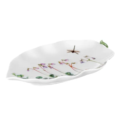 Picture Decorative porcelain eggplant leaf inspired by spring - Vista Alegre