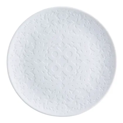 Zdjęcie Talerz na chleb z porcelany Paseo z reliefowym białym zdobieniem - Vista Alegre