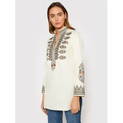 Zdjęcie Tory Burch Tunika Embroidered 87518 Beżowy Relaxed Fit