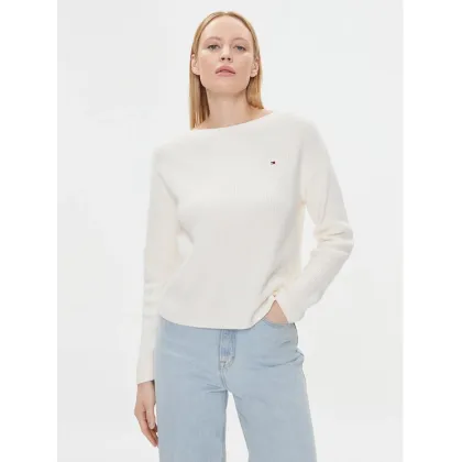 Zdjęcie Tommy Hilfiger Sweter WW0WW40345 Écru Relaxed Fit