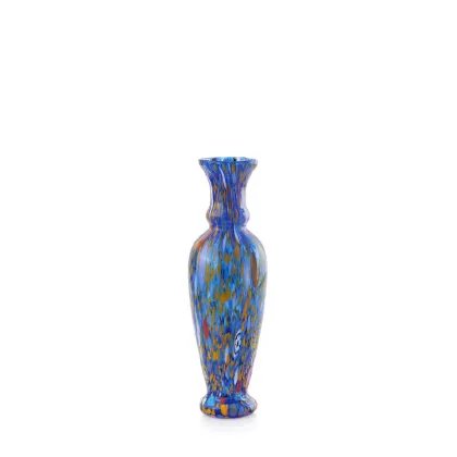 Zdjęcie Niebieski stylowy wazon ze szkła murano (20 cm)