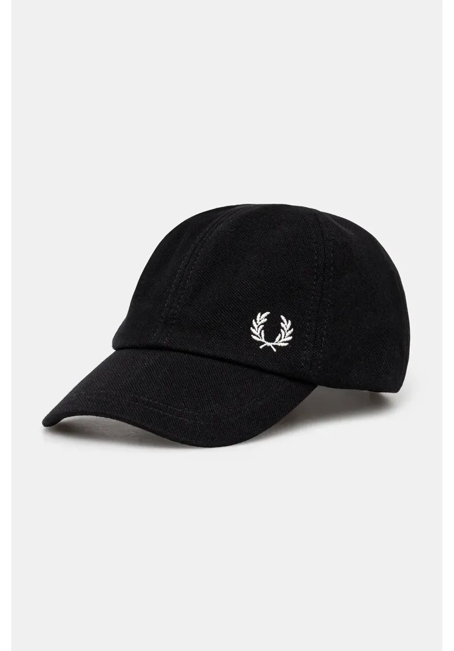 obrazek 1 Fred Perry czapka z daszkiem bawełniana Pique Classic kolor czarny z aplikacją HW6726.843