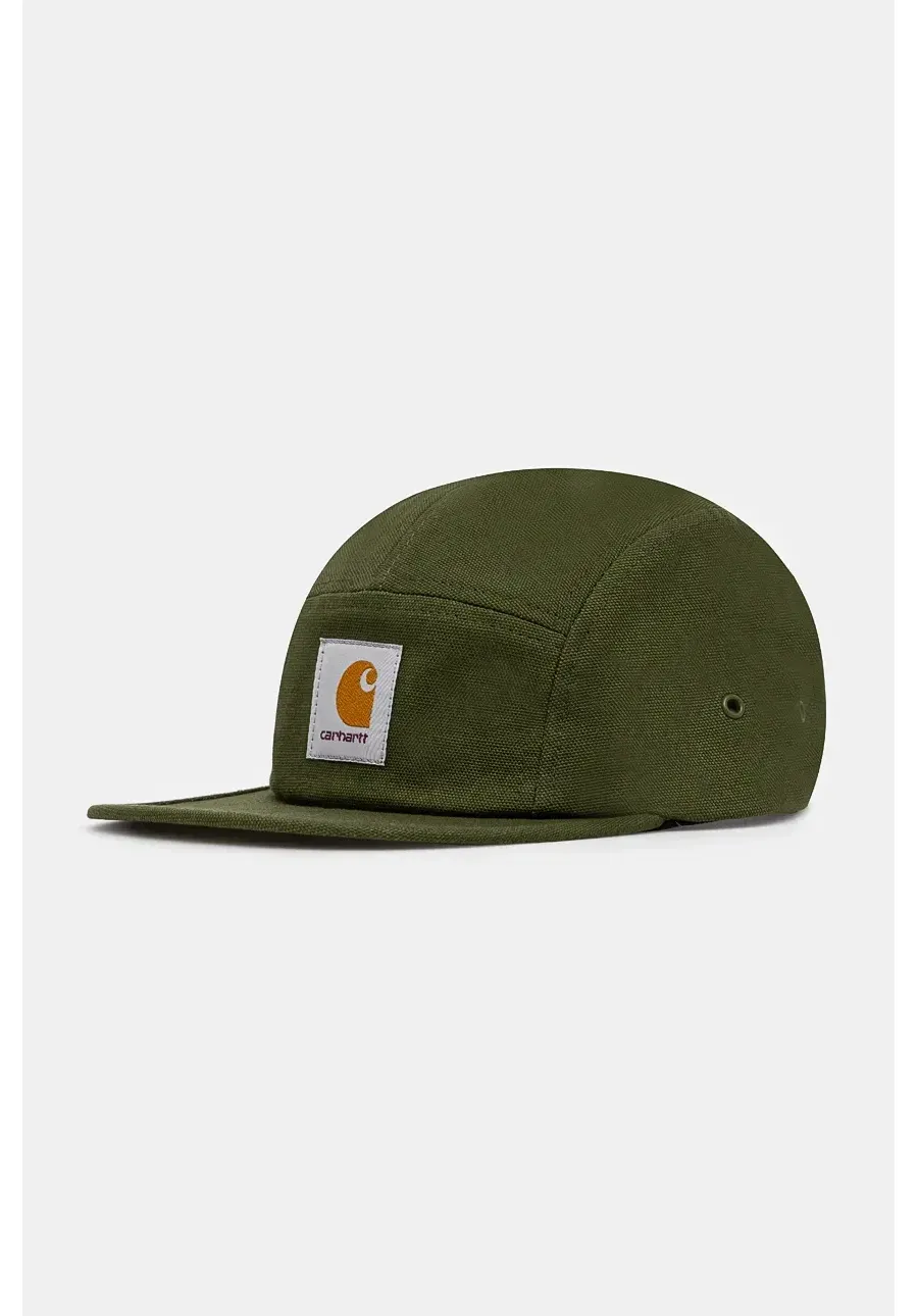 obrazek 1 Carhartt WIP czapka z daszkiem bawełniana Backley Cap kolor zielony z aplikacją I016607.2BRXX