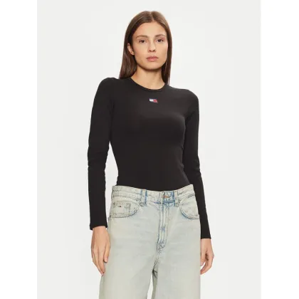 Zdjęcie Tommy Jeans Bluzka DW0DW20178 Czarny Slim Fit