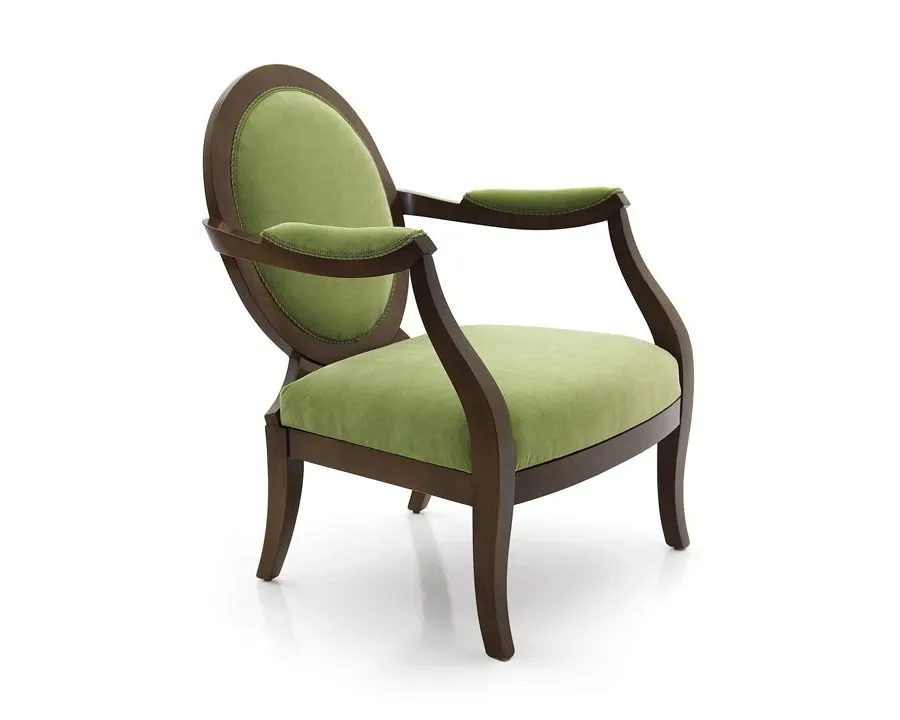 obrazek 1 Zielony wygodny fotel w stylu art deco - Sevensedie