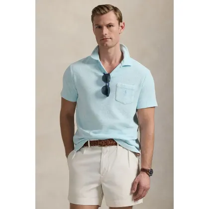 Zdjęcie Polo Ralph Lauren polo bawełniane Polo Shirt męska kolor niebieski gładki 710965382