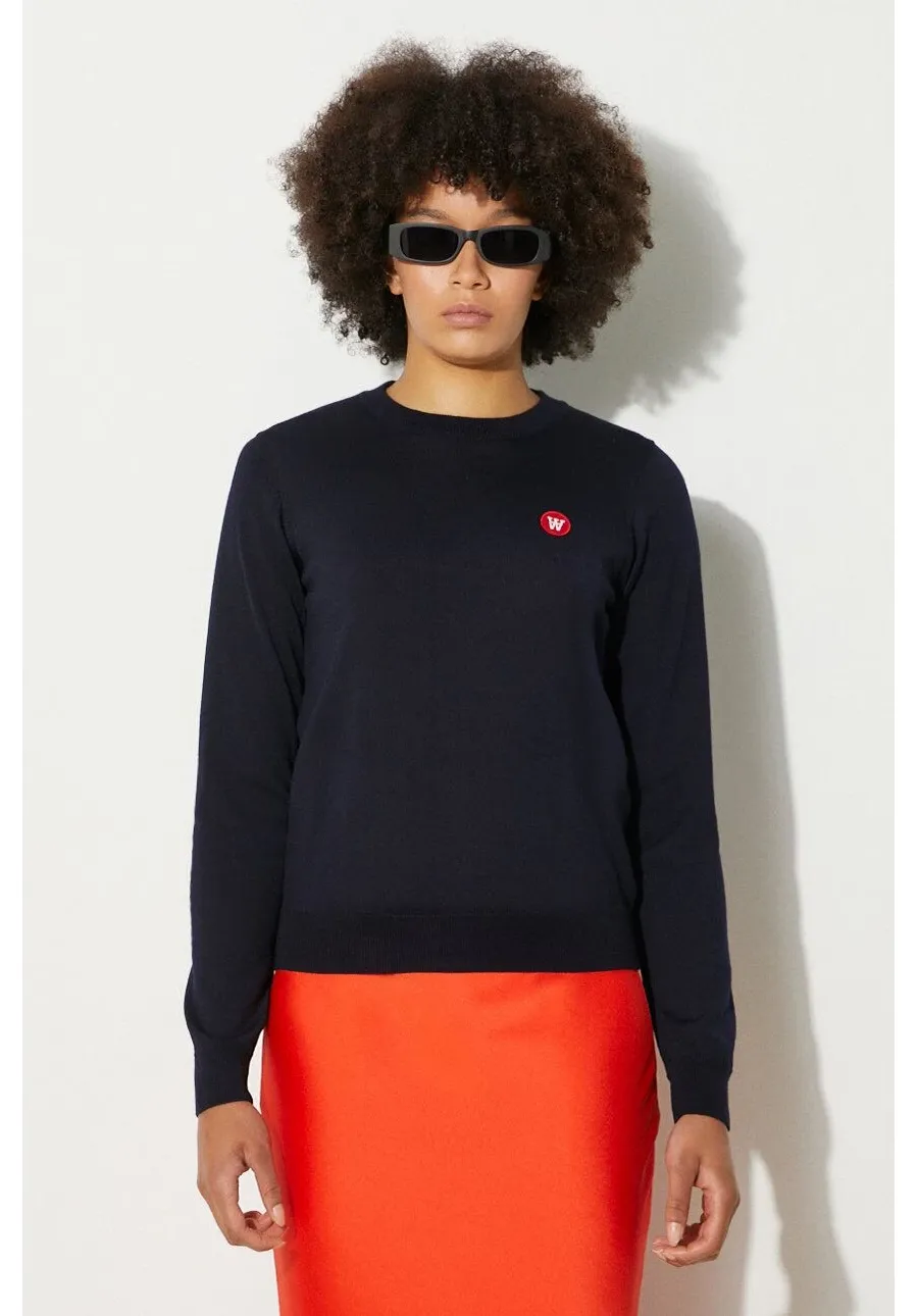 obrazek 1 Wood Wood sweter wełniany Lyn damski kolor bordowy lekki 10001006.4142-NAVY