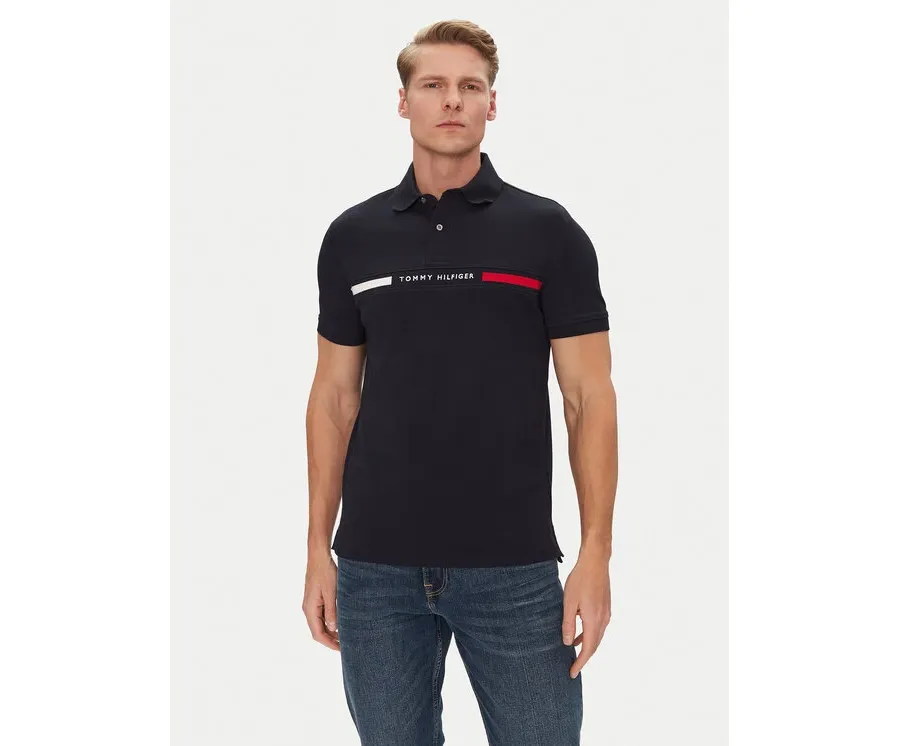 obrazek 1 Tommy Hilfiger Polo Chest Insert MW0MW38130 Granatowy Regular Fit