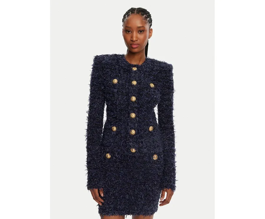 obrazek 1 Balmain Kardigan DF0SK249KH74 Granatowy Regular Fit