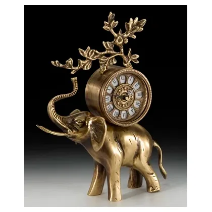 Zdjęcie Zjawiskowy słoń zegar brązu