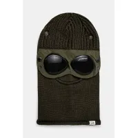 Zdjęcie C.P. Company kominiarka wełniana Ski Mask kolor zielony 17CMAC301A005509A