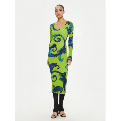 Zdjęcie Versace Jeans Couture Sukienka codzienna 78HAO920 Zielony Regular Fit
