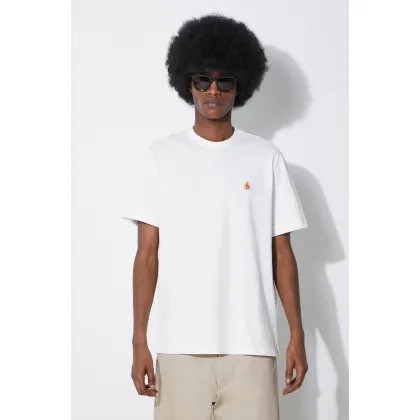 Zdjęcie Baracuta t-shirt bawełniany Logo męski kolor biały gładki BRTEE0015