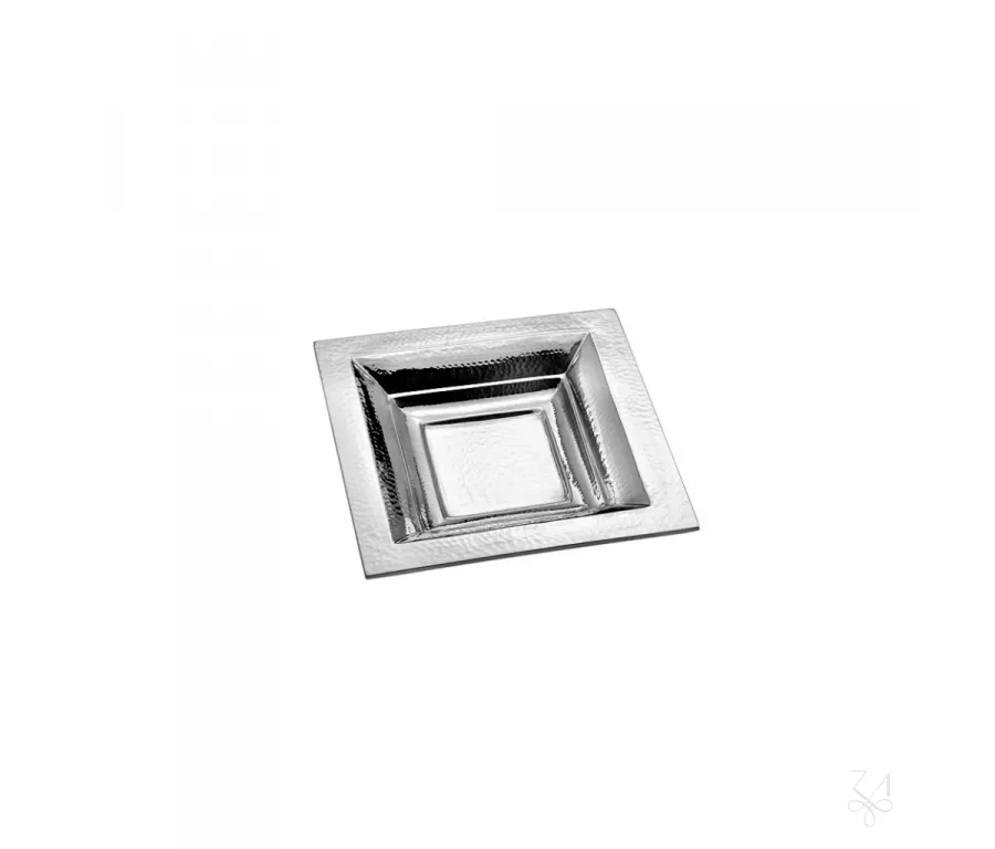 picture 1 Stylish square silver Cardinale basket - Zaramella Argenti
