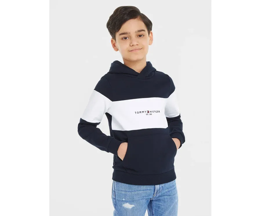 obrazek 1 Tommy Hilfiger Bluza Essential Colorblock KB0KB08385 S Granatowy Regular Fit