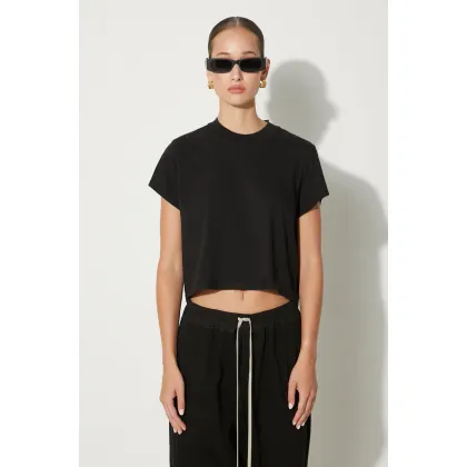 Zdjęcie Rick Owens t-shirt bawełniany Cropped Small Level T damski kolor czarny DS02D2207.RN