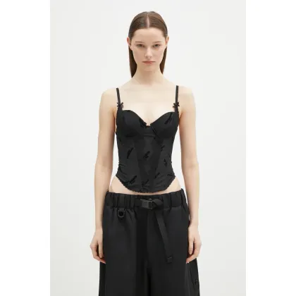 Zdjęcie VETEMENTS top Corset Top kolor czarny z aplikacją WA66TO200B