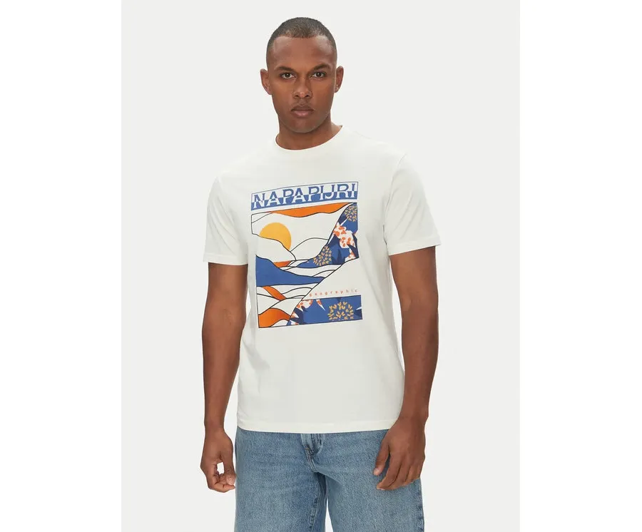 obrazek 1 Napapijri T-Shirt S-Valdor NP0A4IE6 Écru Regular Fit