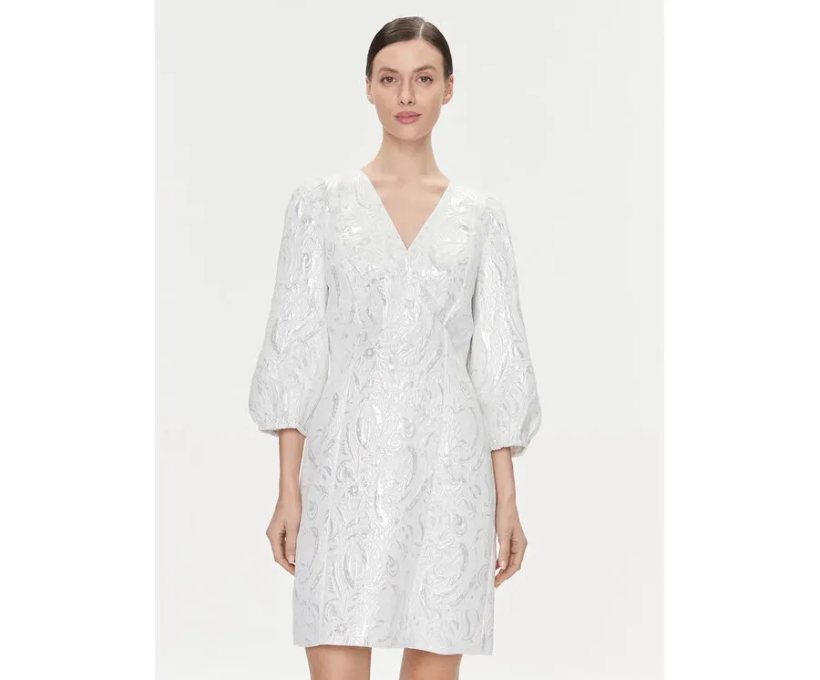 obrazek 1 Bruuns Bazaar Sukienka koktajlowa Macluar BBW3661 Biały Regular Fit